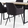 AABENRAA + PURHUSAABENRAA L120 table coloris chêne + 4 PURHUS chaises gris