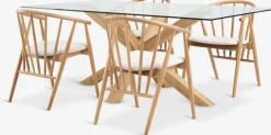 AGERBY + LYKSBORGAGERBY L190 table chêne + 4 LYKSBORG chaises chêne naturel