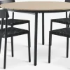 AKTIVEN + HAGLEBUAKTIVEN L118/168 table naturel + 4 HAGLEBU chaises noir