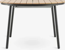 AKTIVEN + HAGLEBUAKTIVEN L118/168 table naturel + 4 HAGLEBU chaises noir