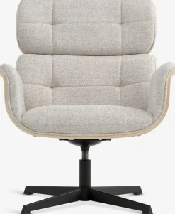 ALLINGEFauteuil ALLINGE pivotant tissu beige/noir