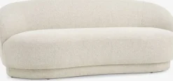 ANDRUPCanapé ANDRUP 3 places ovale tissu beige
