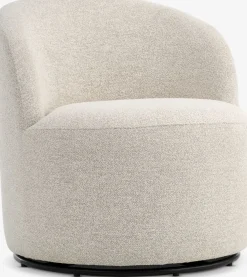 ANDRUPFauteuil lounge ANDRUP pivotant tissu beige