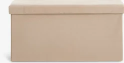 AUNINGPouf AUNING 76x38 a/rangement velours sable foncé