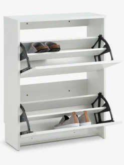 BAKHUSEMeuble à chaussures BAKHUSE 2 compartiments blanc