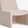 BULLERUPFauteuil lounge BULLERUP tissu teddy blanc cassé