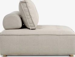 DAGSTRUPPouf DAGSTRUP a/dossier tissu beige