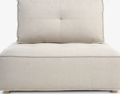 DAGSTRUPPouf DAGSTRUP a/dossier tissu beige