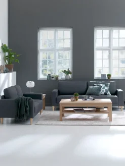EGENSECanapé EGENSE 2 places tissu gris foncé
