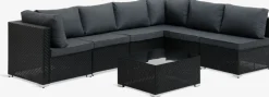 EGEnsemble lounge modulable EG 6 personnes noir