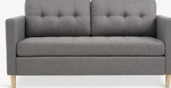 FALSLEVCanapé FALSLEV 2 places tissu gris