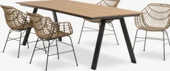 FAUSING + ILDERHUSEFAUSING L220 table + 4 ILDERHUSE chaises naturel