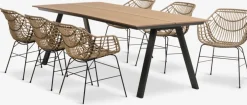 FAUSING + ILDERHUSEFAUSING L220 table + 4 ILDERHUSE chaises naturel