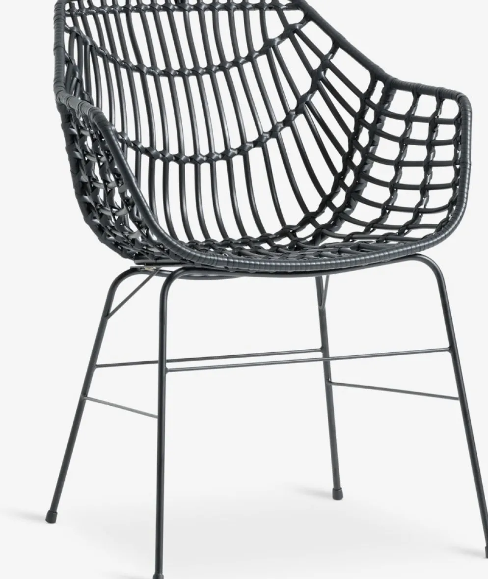 FAUSING + ILDERHUSEFAUSING L220 table naturel + 4 ILDERHUSE chaises noir