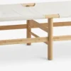 FRYDENDALBanquette FRYDENDAL 196x72 tissu beige/bambou