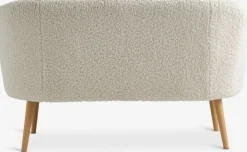 GISTRUPCanapé GISTRUP 2 places tissu teddy blanc cassé
