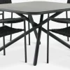 GOTHENBURG + TRILLEVALLENGOTHENBURG L120 table gris + 4 TRILLEVALLEN chaises noir