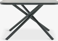 GOTHENBURG + TRILLEVALLENGOTHENBURG L120 table gris + 4 TRILLEVALLEN chaises noir