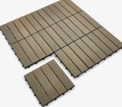 GRAVANDDalle de terrasse GRAVAND l30xL30 imitation bois gris 9pcs