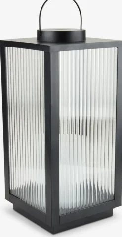 GULDSMEDLanterne GULDSMED l22xL22xH48cm a/LED noir