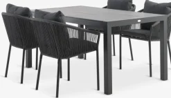 HAGEN + GILJAHAGEN L160 table + 4 GILJA chaises gris