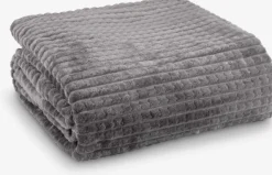 HAGTORNPlaid polaire HAGTORN 140x200 gris