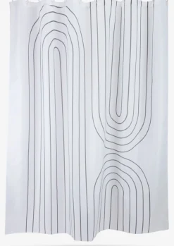 HAKKASPlusRideau de douche HAKKAS 180x200cm blanc/gris