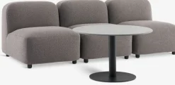 HELAGS + TANEEnsemble lounge HELAGS noir + TANE 3 personnes sable foncé