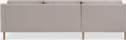 HELLERUPCanapé HELLERUP méridienne tissu beige/chêne