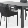 HESTEHAVE + GILJAHESTEHAVE L205/275 table noir + 4 GILJA chaises gris