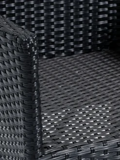 HOBRO + AIDTHOBRO L70 table gris + 2 AIDT chaises noir