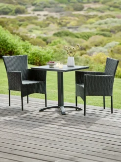 HOBRO + AIDTHOBRO L70 table + 2 AIDT chaises noir