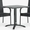 HOBRO + GUDHJEMHOBRO L70 table + 2 GUDHJEM chaises noir