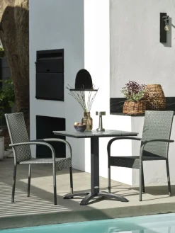 HOBRO + GUDHJEMHOBRO L70 table + 2 GUDHJEM chaises gris