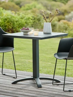 HOBROTable bistrot HOBRO l70xL70 noir