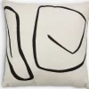 HVITVEISCoussin HVITVEIS 45x45 blanc cassé/noir