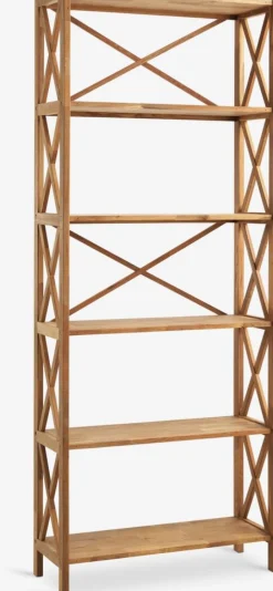 JANNERUPÉtagère JANNERUP 6 tablettes larges coloris chêne naturel