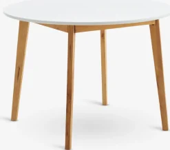 JEGINDTable JEGIND Ø105 blanc/naturel
