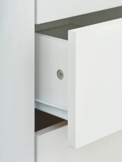 JENSLEVArmoire JENSLEV 144x176 3 portes 3 tiroirs blanc