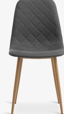 JONSTRUPChaise JONSTRUP tissu asphalte/coloris chêne naturel