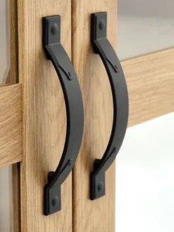 JUNGENVitrine JUNGEN 2 portes 1 tiroir coloris chêne chaud
