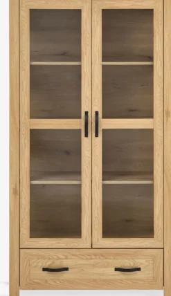 JUNGENVitrine JUNGEN 2 portes 1 tiroir coloris chêne chaud