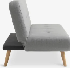 JUVRECanapé convertible JUVRE tissu gris clair/naturel