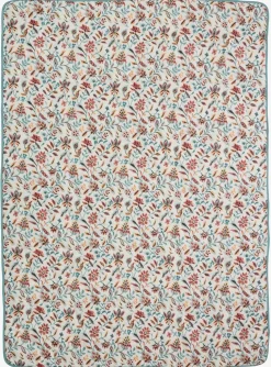 KAMILLECouverture matelassée KAMILLE 140x200 blanc/pétrole