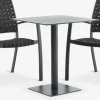 KAPPRUET + GLOMFJORDKAPPRUET L65 table + 2 GLOMFJORD chaises noir