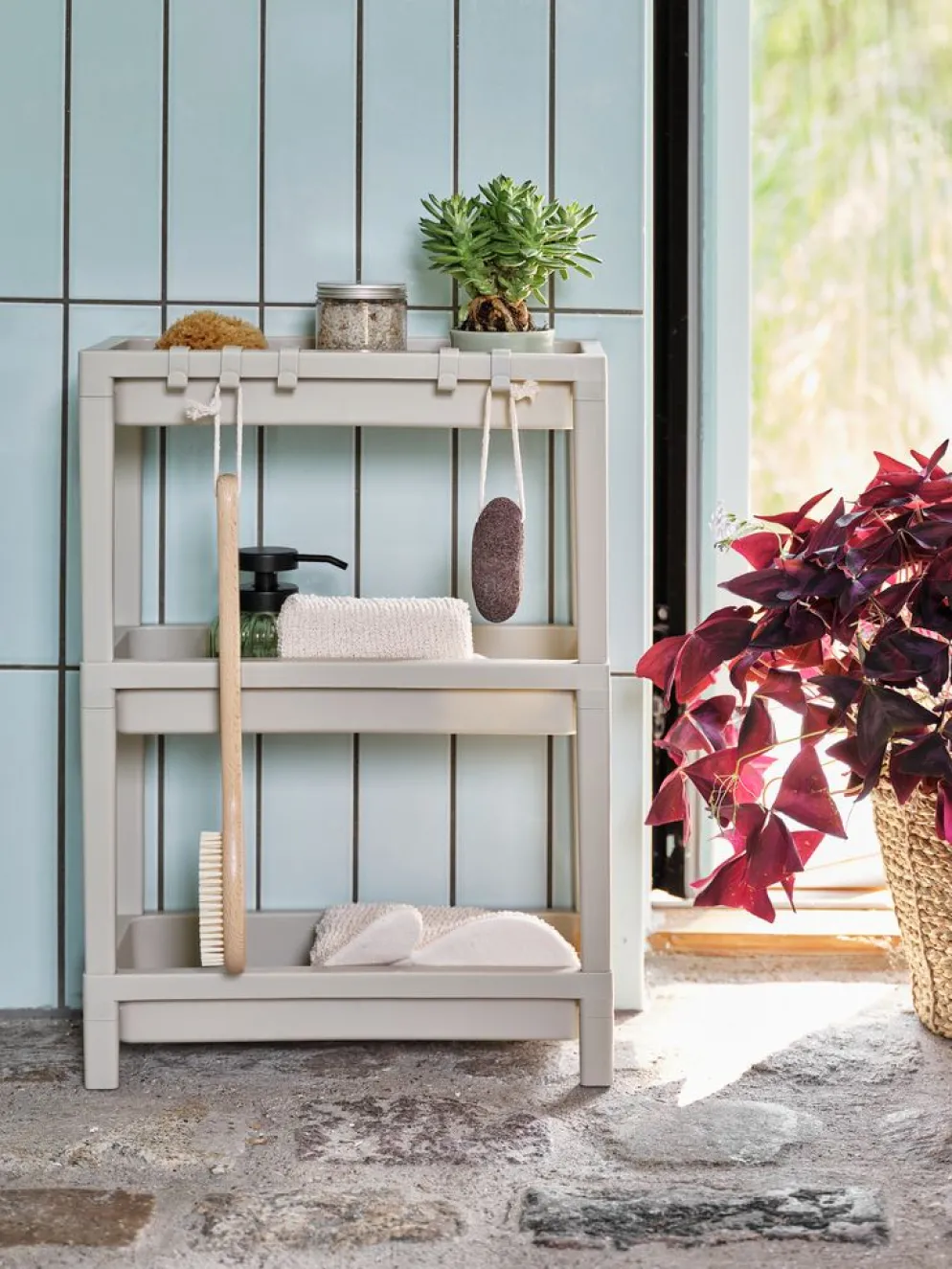 KAREBYÉtagère de salle de bain KAREBY beige