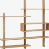 KARLEBYUnité murale KARLEBY 6 tablettes ajustables coloris chêne