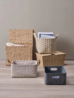 KENPanier KEN l23xL33xH18cm beige a/poignées