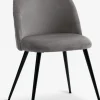 KOKKEDALChaise KOKKEDAL velours gris/noir