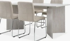 KRONDAL + HAMMELKRONDAL L180 table colo. travertin + 4 HAMMEL chaises beige